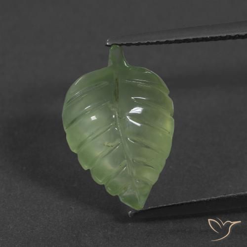 5.61ct طبيعي أخضر متوسط بريهنيت, فانسى, نصف شفاف