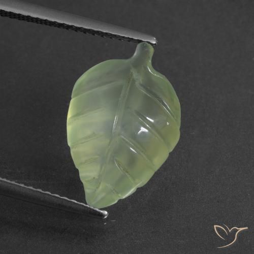 5.76ct طبيعي أخضر أصفر بريهنيت, فانسى, نصف شفاف