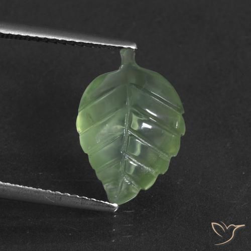 4.75ct طبيعي أخضر مصفر بريهنيت, فانسى, نصف شفاف