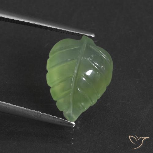 5.97ct طبيعي أخضر كمثرى بريهنيت, فانسى, نصف شفاف