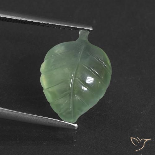 5.62ct طبيعي أخضر دافئ بريهنيت, فانسى, نصف شفاف