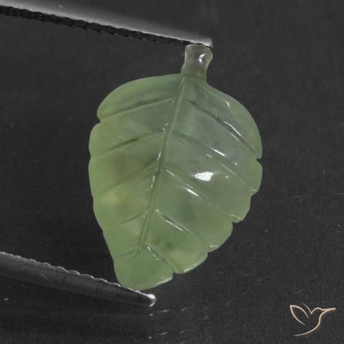 5.28ct طبيعي أخضر متوسط بريهنيت, فانسى, نصف شفاف