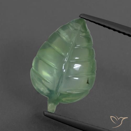 4.94ct طبيعي أخضر ترابى باهت بريهنيت, فانسى, نصف شفاف