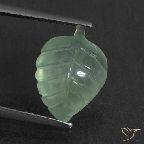 4.92ct طبيعي أخضر نعناعى فاتح بريهنيت, فانسى, نصف شفاف