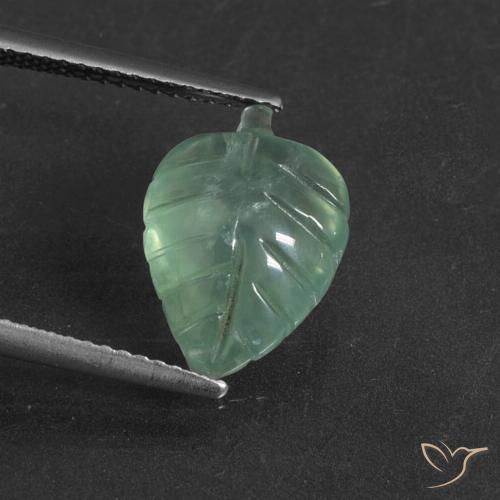 4.67ct طبيعي أخضرالنعناع بريهنيت, فانسى, نصف شفاف