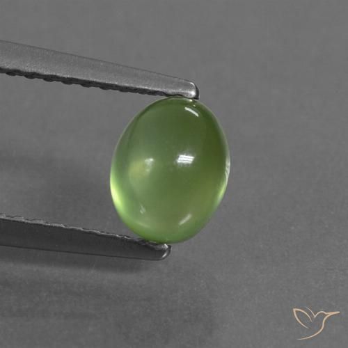 1.20ct طبيعي أخضر مصفر بريهنيت, بيضوي, شفاف