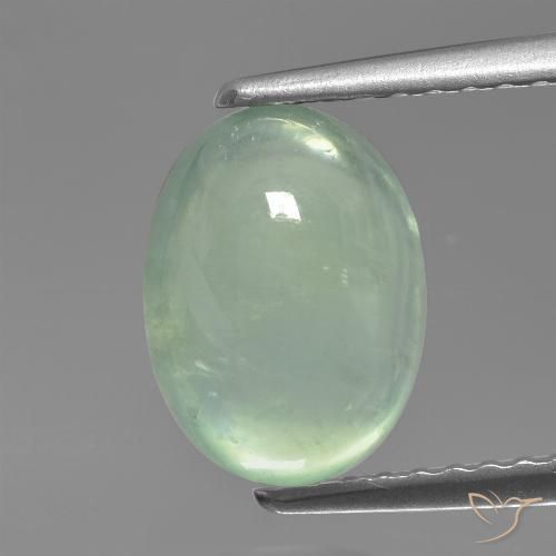 2.73ct طبيعي أخضر نعناعى باهت بريهنيت, بيضوي, نصف شفاف