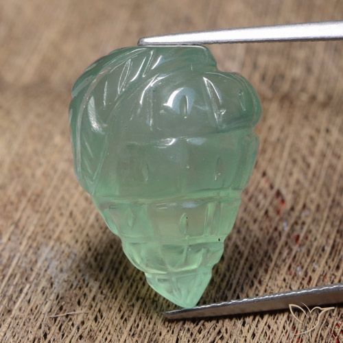 24.98ct طبيعي اخضر فاتح بريهنيت, فانسى, نصف شفاف