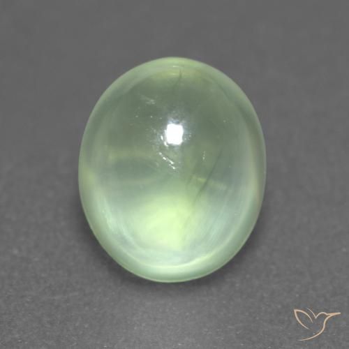 2.04ct طبيعي أخضر أصفر فاتح بريهنيت, بيضوي, شفاف