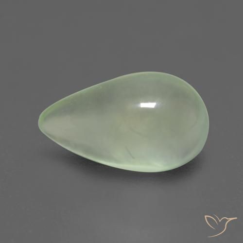 1.59ct طبيعي أخضر كمثرى باهت بريهنيت, شكل الكمثرى, شفاف
