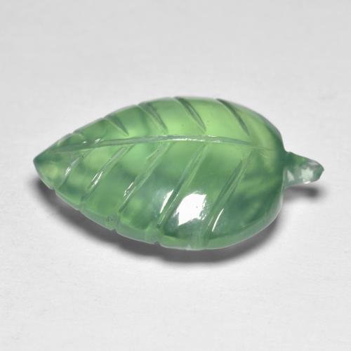 بريهنيت أخضر دافئ طبيعي، شكل خيالي، 8.50 قيراط، شفاف