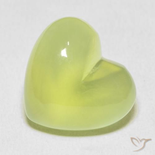 18.22ct طبيعي ليمون اخضر بريهنيت, قلب, شفاف