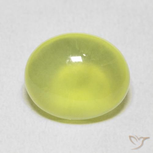4.85ct طبيعي ليمون اخضر بريهنيت, بيضوي, شفاف