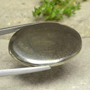 بيريت ذهب طبيعي، قصة بيضاوى، 36.35 قيراط، غير شفاف