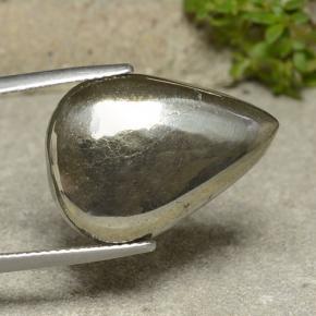 بيريت ذهب طبيعي، شكل الكمثرى، 17.61 قيراط، غير شفاف