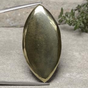 بيريت ذهب طبيعي، ماركيز، 54.27 قيراط، غير شفاف