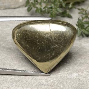 بيريت أسود وذهبى متعدد الألوان طبيعي، شكل الكمثرى، 31.14 قيراط، غير شفاف