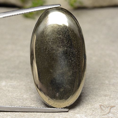 51.94ct طبيعي ذهب بيريت, بيضوي, غير شفاف