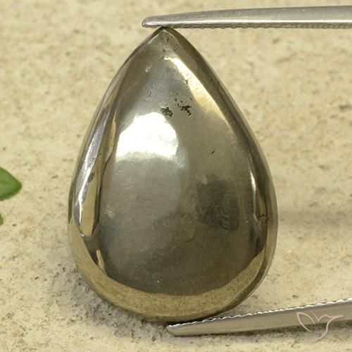 29.05ct طبيعي ذهب بيريت, شكل الكمثرى, غير شفاف