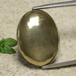 بيريت ذهب طبيعي، قصة بيضاوى، 16.39 قيراط، غير شفاف