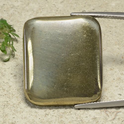 49.74ct طبيعي ذهب بيريت, وسادة, غير شفاف
