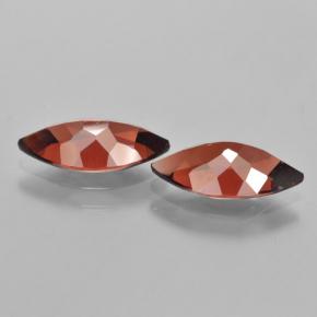 أحجار عقيق بيروب أحمر متوسط طبيعية، ماركيز، VVS-VS، وزنها 3.86 قيراط