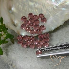 أحجار عقيق بيروب درجة اللون الأحمر القرمزى طبيعية، قصة دائرى، شفاف، وزنها 1.99 قيراط