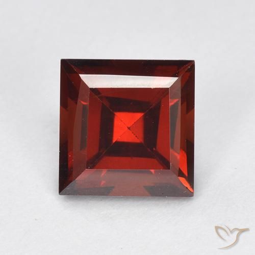 2.29ct طبيعي أحمر غامق عقيق بيروب, مربع, VVS-VS