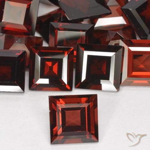 2.91ct طبيعي أحمر ميرلو عقيق بيروب, مربع, VVS-VS