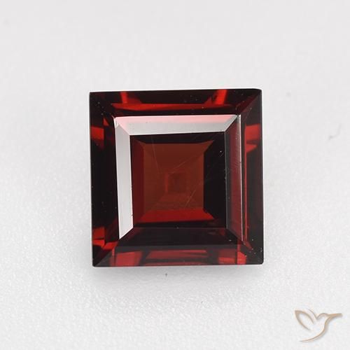 1.82ct طبيعي أحمر دموى غامق عقيق بيروب, مربع, VVS-VS, Photo A