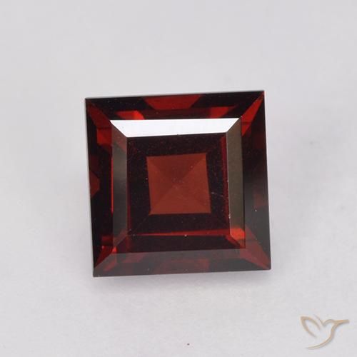 2.09ct طبيعي احمر غامق عقيق بيروب, مربع, قليلا جدا