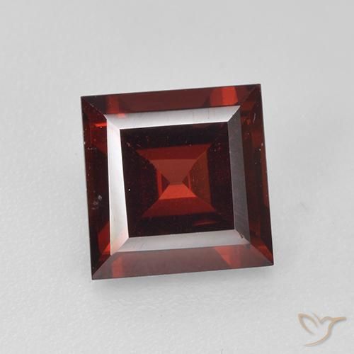 2.10ct طبيعي احمر غامق عقيق بيروب, مربع, VVS-VS