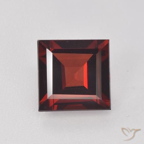 1.87ct طبيعي أحمر غامق عقيق بيروب, مربع, VVS-VS