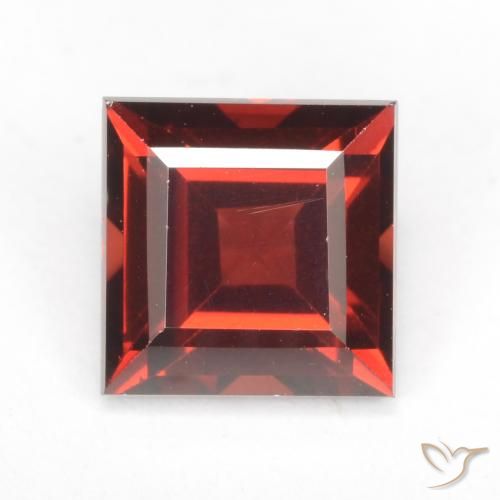 2.19ct طبيعي أحمر متوسط عقيق بيروب, مربع, VVS-VS