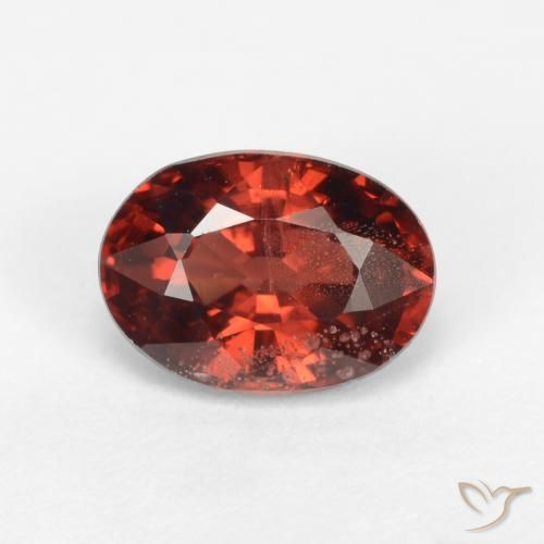 1.20ct طبيعي احمر غامق عقيق بيروب, بيضوي, VS-SI