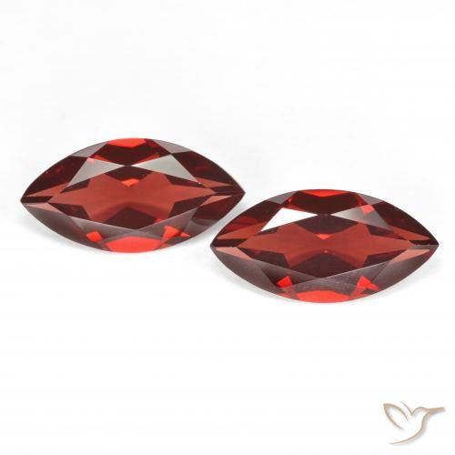 3.89ctw طبيعي أحمر سانجريا عقيق بيروب, ماركيز, VVS-VS