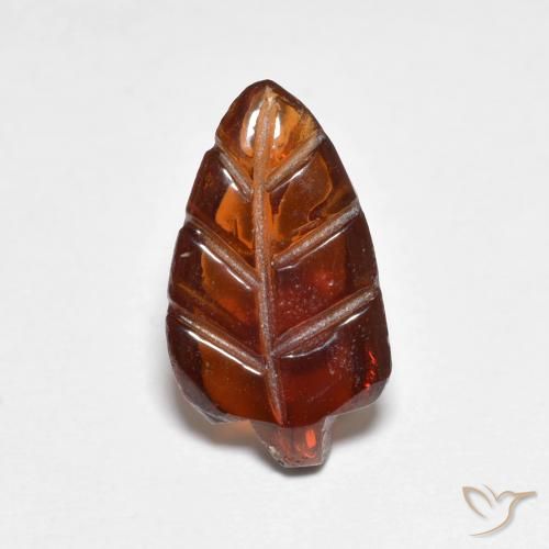 3.26ct طبيعي برتقالى داكن عقيق بيروب, فانسى, نصف شفاف