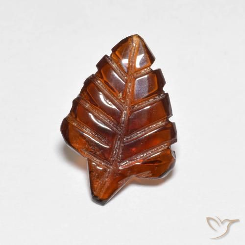 2.82ct طبيعي برتقالى داكن عقيق بيروب, فانسى, نصف شفاف