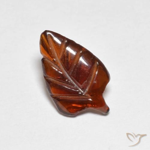 1.97ct طبيعي برتقالى داكن عقيق بيروب, فانسى, نصف شفاف