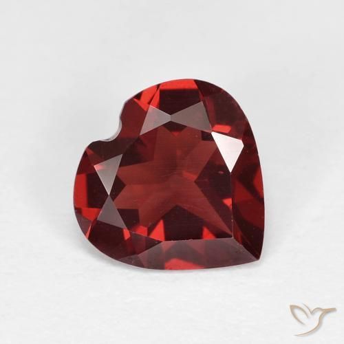1.70ct طبيعي أحمر متوسط عقيق بيروب, قلب, VVS