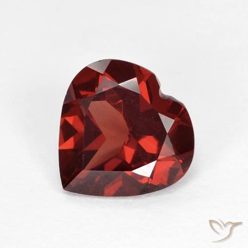 1.71ct طبيعي احمر غامق عقيق بيروب, قلب, VVS