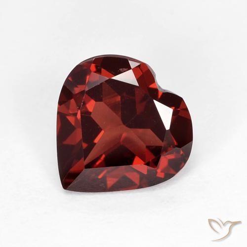 1.78ct طبيعي أحمر دموى غامق عقيق بيروب, قلب, VVS
