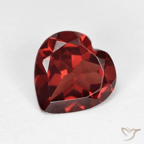 1.86ct طبيعي أحمر متوسط عقيق بيروب, قلب, VVS