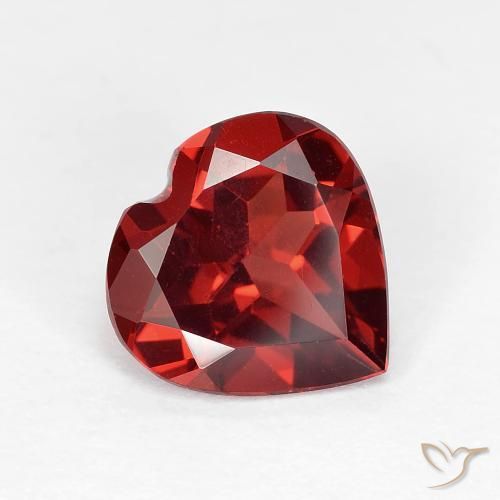 1.80ct طبيعي أحمر متوسط عقيق بيروب, قلب, VVS