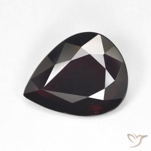 4.28ct طبيعي أحمر ماهوجني عقيق بيروب, شكل الكمثرى, VVS