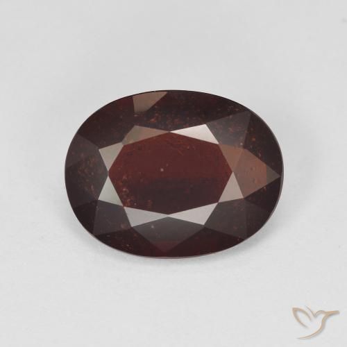 3.94ct طبيعي أحمر غامق عقيق بيروب, بيضوي, قليلا جدا