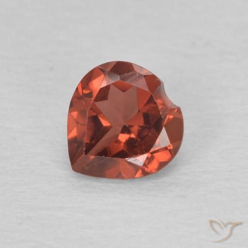 0.60ct طبيعي أحمر الكشمش عقيق بيروب, قلب, VVS-VS