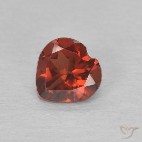 0.58ct طبيعي أحمر الكشمش عقيق بيروب, قلب, VVS-VS