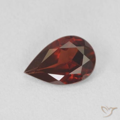 0.69ct طبيعي أحمر سانجريا عقيق بيروب, شكل الكمثرى, VVS-VS