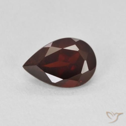 0.89ct طبيعي احمر غامق عقيق بيروب, شكل الكمثرى, VVS-VS